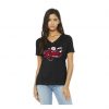 Bella Canvas Women's Relaxed Jersey Short Sleeve V-Neck BC6405 with West Mesa Band Print
